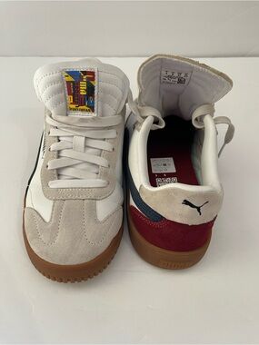 PUMA Club 5v5 Retro White Suede Gum Sole Sneakers Size US 5